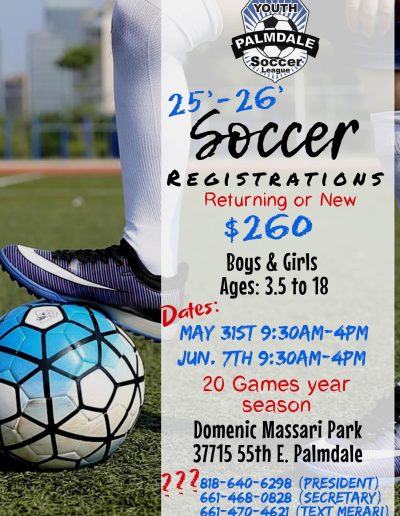 PYSL registration fees and dates for 2025-26